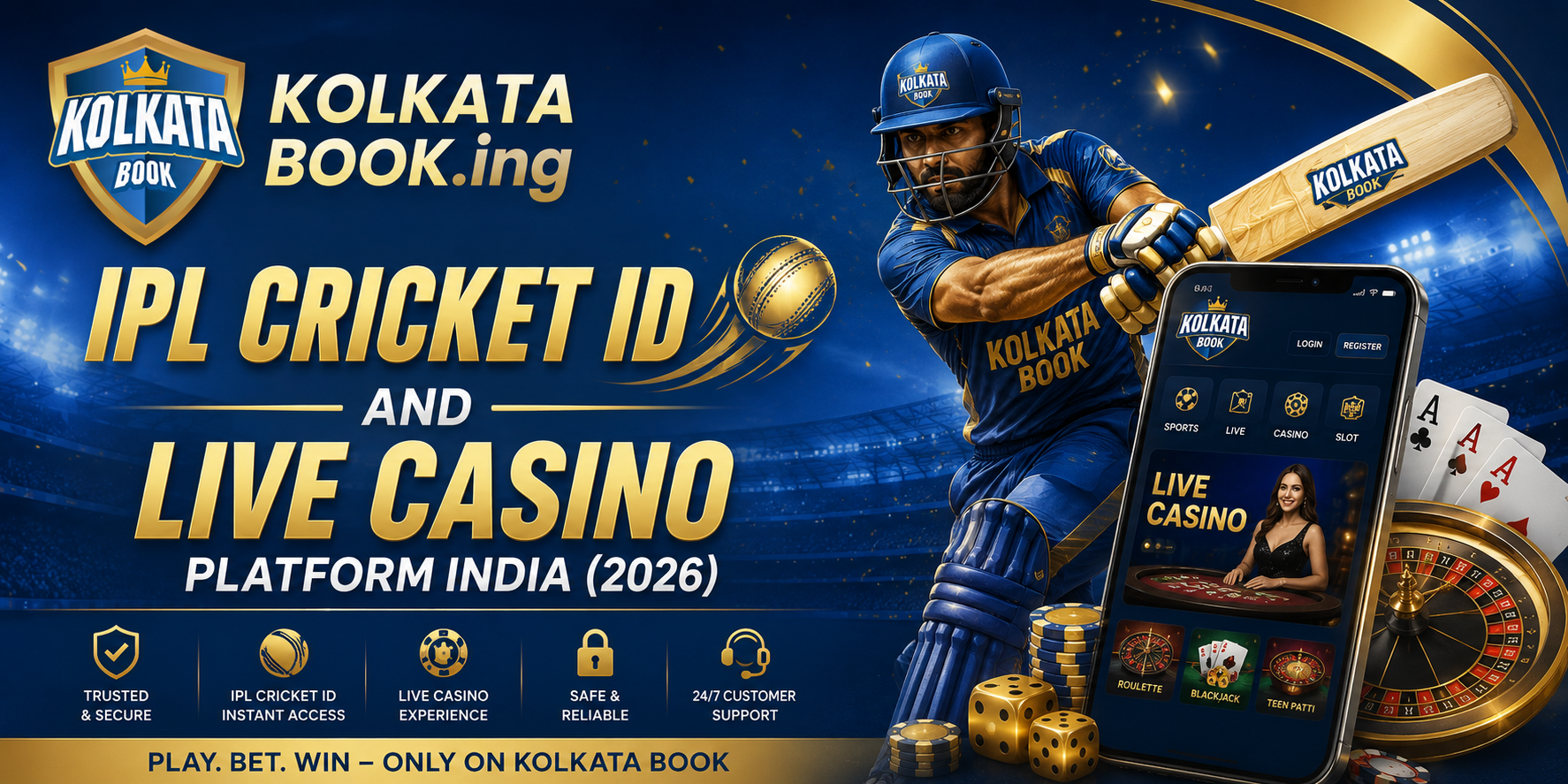 Kolkata Book IPL Cricket ID – get instant betting ID in 1 minute with secure and fast signup