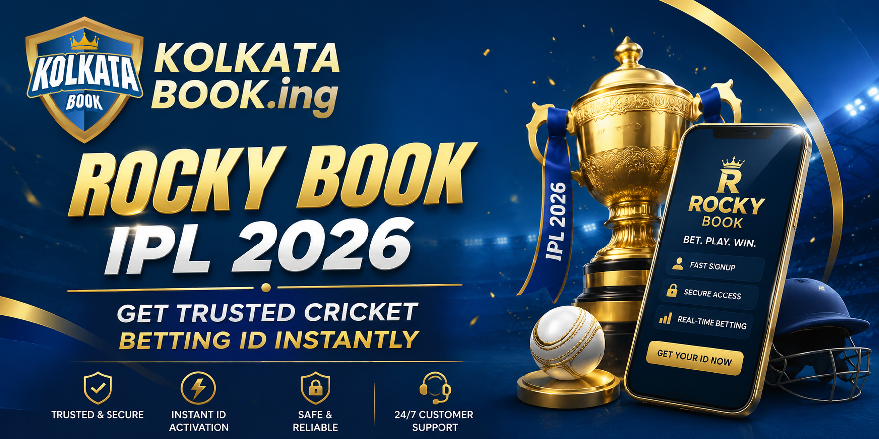 Rocky Book trusted cricket betting ID platform with instant signup for IPL and online betting access