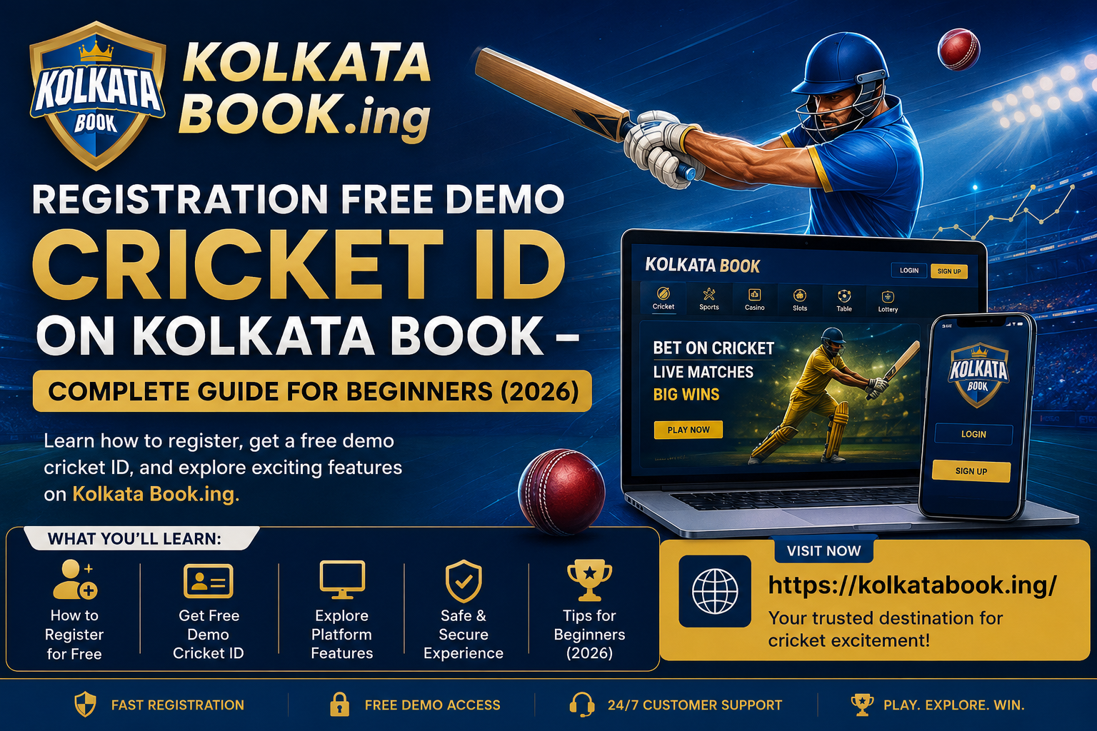 Registration Free Demo Cricket ID on Kolkata Book