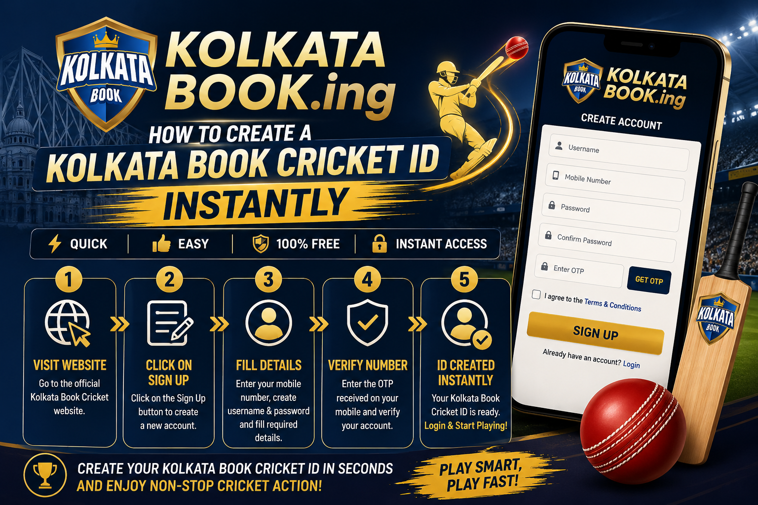 Create A Kolkata Book Cricket ID Via kolkatabook.ing